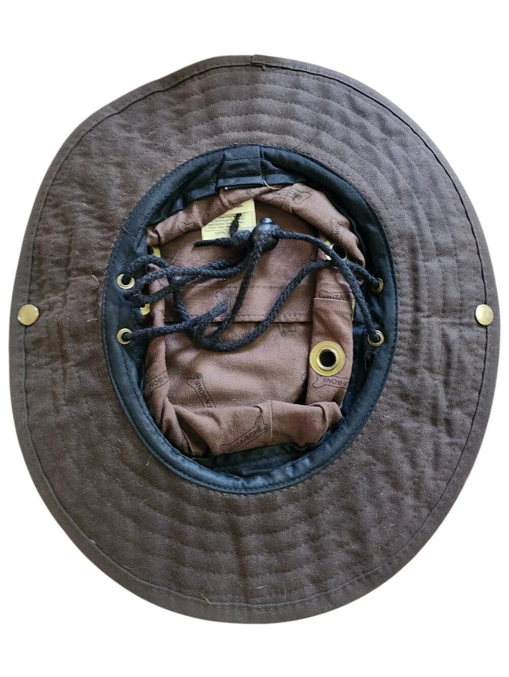 Driza-Bone Vintage Australia Oilskin Slouch Bush Hat Brown Waxed Cotton Size L